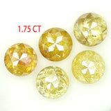 Natural Loose Rose Cut Yellow Color Diamond 1.75 CT 4.00 MM Rose Cut Shape Diamond L1041