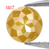 Natural Loose Rose Cut Yellow Color Diamond 0.82 CT 5.30 MM Round Rose Cut Shape Diamond L9227