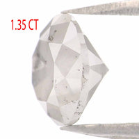 Natural Loose Round White Milky Color Diamond 1.35 CT 6.80 MM Round Shape Brilliant Cut Diamond L7869