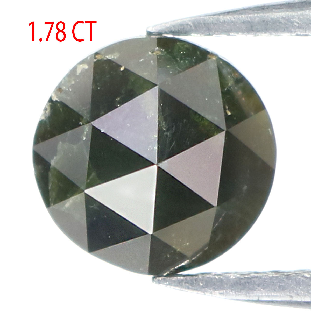 1.78 CT Natural Loose Round Rose Cut Diamond Green Color Round Shape Diamond 7.20 MM Natural Loose Green Color Round Rose Cut Diamond LQ5769