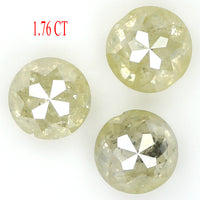 Natural Loose Rose Cut Diamond Yellow Grey Color 1.76 CT 4.60 MM Rose Cut Shape Diamond L9208