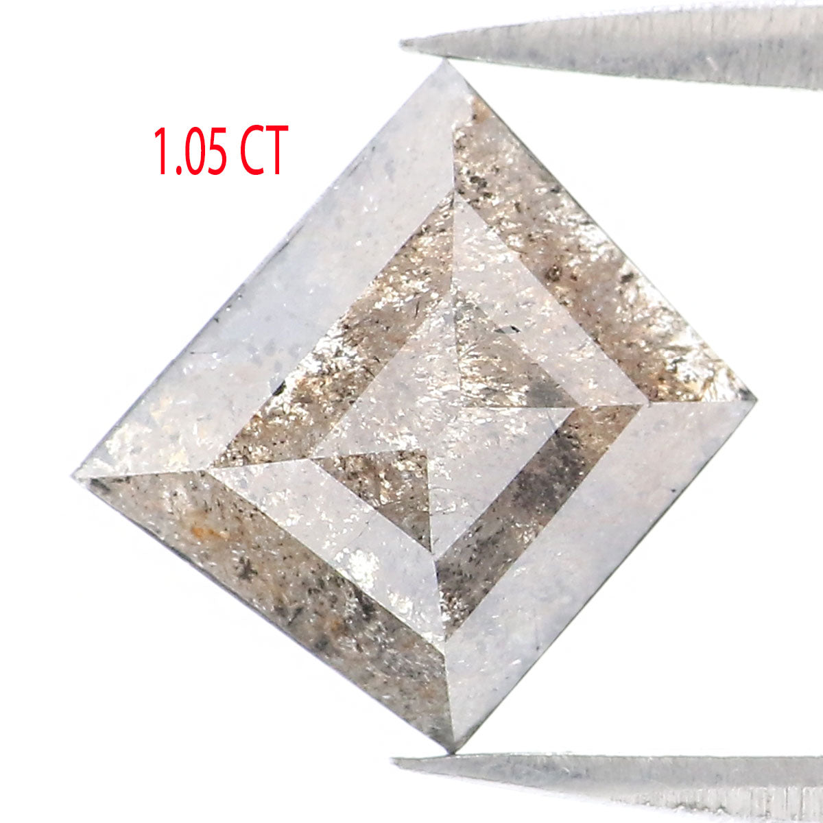 1.05 Ct Natural Loose Kite Shape Diamond Salt And Pepper Kite Cut Diamond 7.70 MM Natural Grey Color Diamond Kite Rose Cut Diamond LQB6350