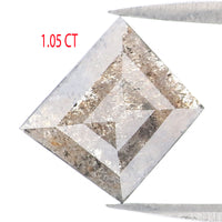 Natural Loose Kite Salt And Pepper Diamond Grey Color 1.05 CT 7.70 MM Kite Shape Rose Cut Diamond L6350