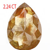 2.24 CT Natural Loose Diamond, Pear Diamond, Yellow Diamond, Rustic Diamond, Pear Cut Diamond, Fancy Color Diamond KDL9779