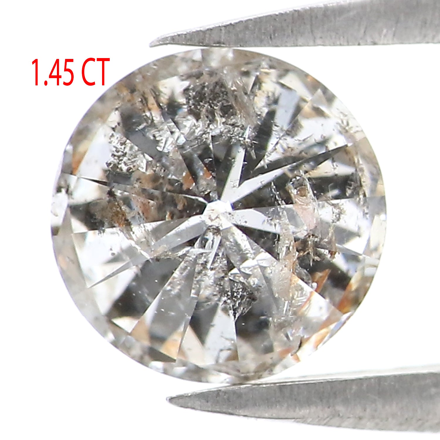 Natural Loose Round Brilliant Cut Diamond White - G Color 1.45 CT 6.75 MM Round Shape Brilliant Cut Diamond KDL2616