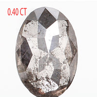 0.40 Ct Natural Loose Diamond, Oval Diamond, Black Diamond, Grey Diamond, Salt and Pepper Diamond, Antique Diamond, Real Diamon L244