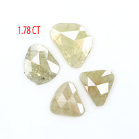 Natural Loose Slice Yellow Grey Color Diamond 1.78 CT 8.73 MM Slice Shape Rose Cut Diamond KR2609