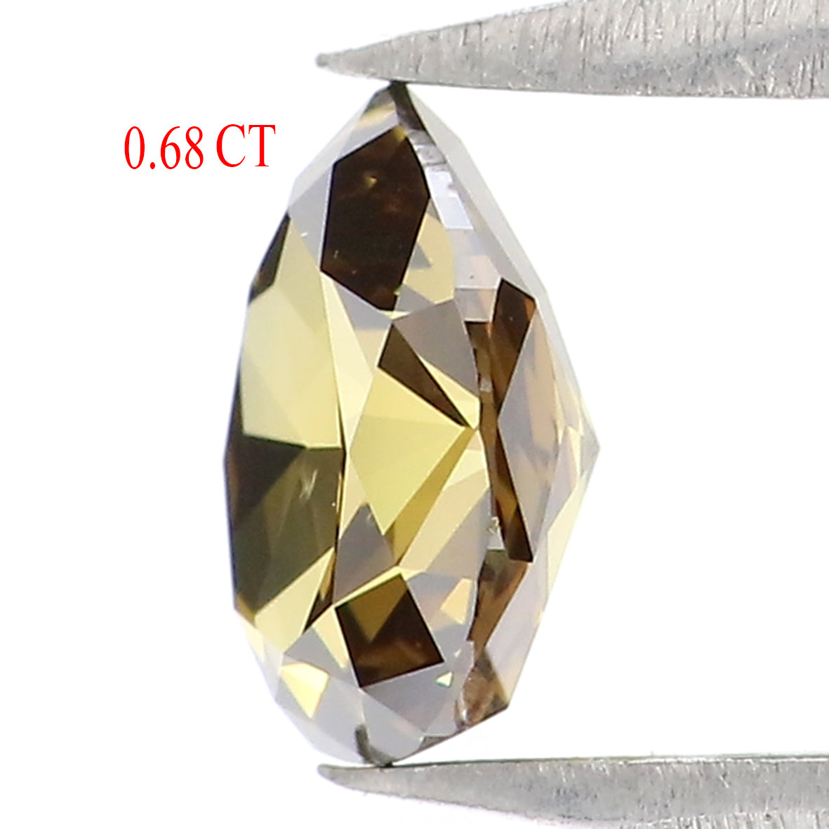 Natural Loose Pear Yellow Green Color Diamond 0.68 CT 6.15 MM Pear Shape Rose Cut Diamond L5130