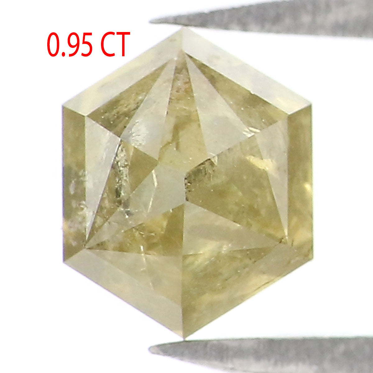 0.95 CT Natural Loose Hexagon Shape Diamond Yellow Color Hexagon Cut Diamond 6.10 MM Natural Green Hexagon Brilliant Cut Diamond LQ2509