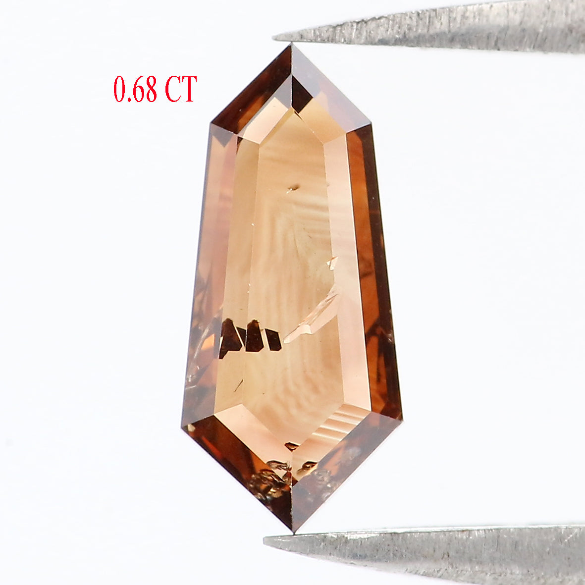 0.68 CT Natural Loose Shield Shape Diamond Brown Color Shield Shape Diamond 9.35 MM Natural Loose Diamond Shield Rose Cut Diamond QL1757