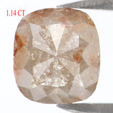 Natural Loose Cushion Diamond Grey Color 1.14 CT 6.60 MM Cushion Shape Rose Cut Diamond L7709