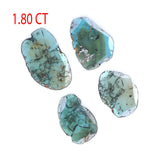 Natural Loose Slice Blue Color Diamond 1.80 CT 9.70 MM Slice Shape Rose Cut Diamond L716