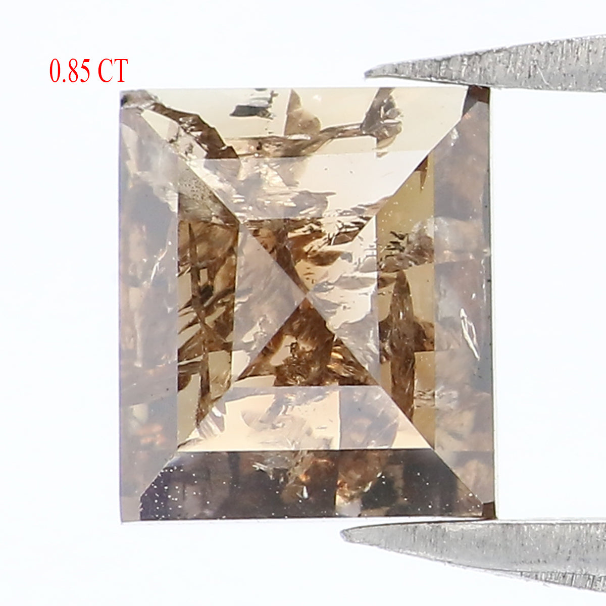 Natural Loose Square Diamond Brown Color 0.85 CT 6.30 MM Square Shape Rose Cut Diamond L7436