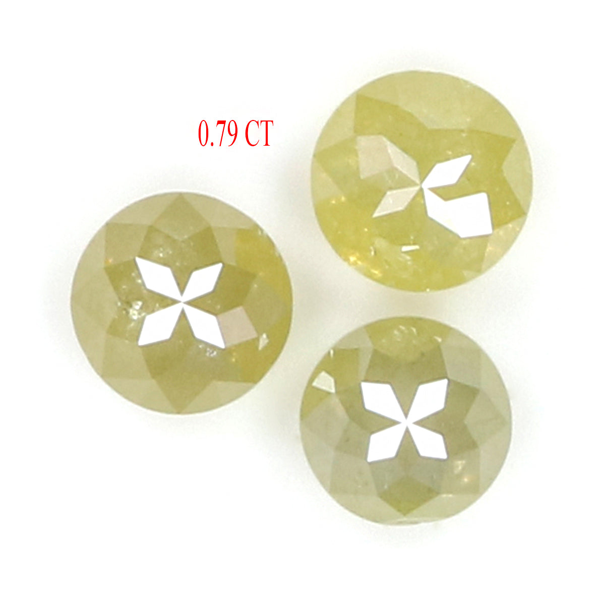 Natural Loose Rose Cut Yellow Color Diamond 0.79 CT 3.60 MM Round Rose Cut Shape Diamond KR1378