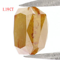 Natural Loose Radiant Diamond Yellow Color 1.19 CT 5.80 MM Radiant Shape Rose Cut Diamond KR621