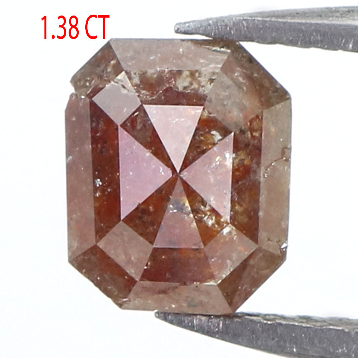 Natural Loose Emerald Shape Brown Color Diamond 1.38 CT 6.65 MM Emerald Shape Rose Cut Diamond L7204
