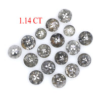 Natural Loose Round Rose Cut Grey Brown Color Diamond 1.14 CT 2.00 MM Round Rose Cut Shape Diamond KR1386