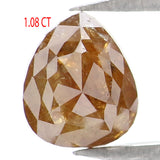 Natural Loose Pear Brown Color Diamond 1.08 CT 6.29 MM Pear Shape Rose Cut Diamond KR2505