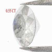 Natural Loose Round White Milky Color Diamond 0.55 CT 5.40 MM Round Shape Brilliant Cut Diamond L7401