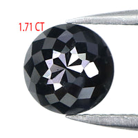 Natural Loose Rose Cut Black Color Diamond 1.71 CT 7.00 MM Round Rose Cut Shape Diamond L6839