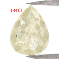 Natural Loose Pear Yellow Color Diamond 1.44 CT 8.30 MM Pear Shape Rose Cut Diamond KDL5188