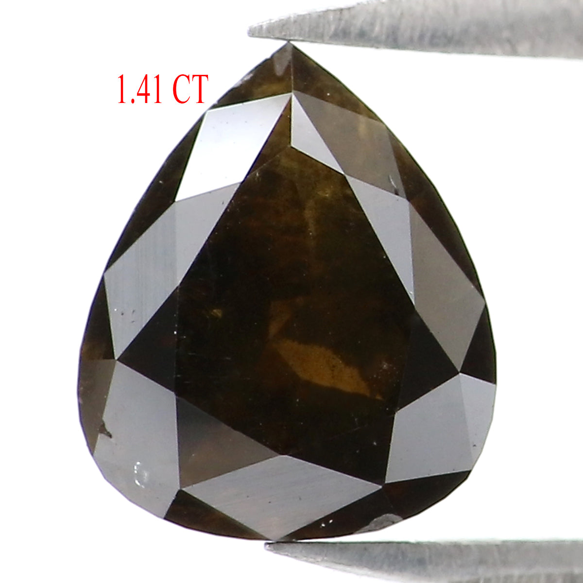 Natural Loose Pear Brown Color Diamond 1.41 CT 7.80 MM Pear Shape Rose Cut Diamond L8075