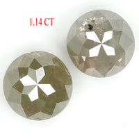 1.14 CT Natural Loose Round Rose Cut Diamond Grey Color Round Cut Diamond 4.70 MM Natural Loose Diamond Round Rose Cut Shape Diamond LQ6334