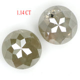 Natural Loose Rose Cut Salt And Pepper Diamond Grey Color 1.14 CT 4.70 MM Round Rose Cut Shape Diamond L6334