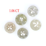 Natural Loose Rose Cut Diamond Grey Color 1.06 CT 3.50 MM Round Rose Cut Shape Diamond L6054