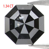 Natural Loose Octagon Black Color Diamond 1.34 CT 6.30 MM Octagon Shape Rose Cut Diamond L9741