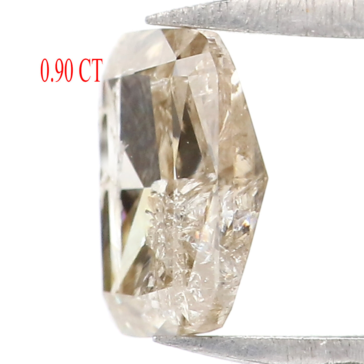 Natural Loose Cushion Yellow Grey Color Diamond 0.90 CT 6.40 MM Cushion Shape Rose Cut Diamond L7407