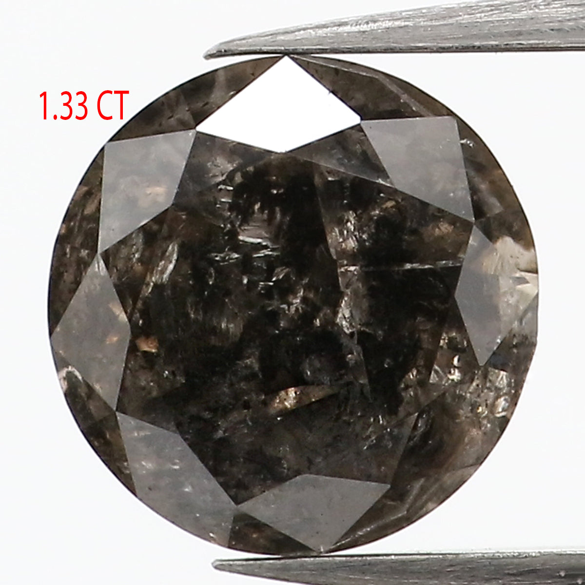 1.33 Ct Natural Loose Round Shape Diamond Black Round Cut Diamond 6.80 MM Natural Loose Diamond Brown Round Brilliant Cut Diamond LQ999