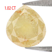 Natural Loose Pear Diamond Yellow Color 1.02 CT 6.35 MM Pear Shape Rose Cut Diamond KDL1743