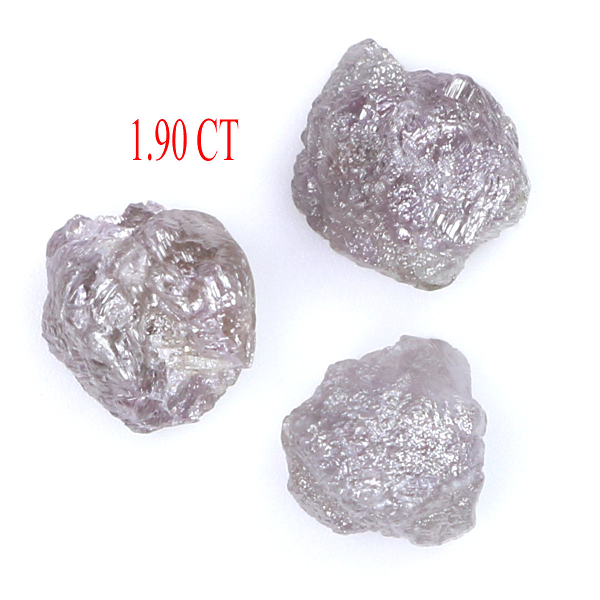 Natural Loose Rough Diamond Grey Color 1.90 CT 4.70 MM Rough Shape Diamond L9883