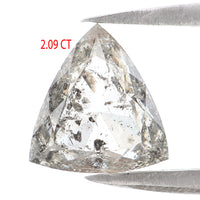 Natural Loose Triangle Shape White - G Color Diamond 2.09 CT 8.51 MM Triangle Shape Rose Cut Diamond KDL2592