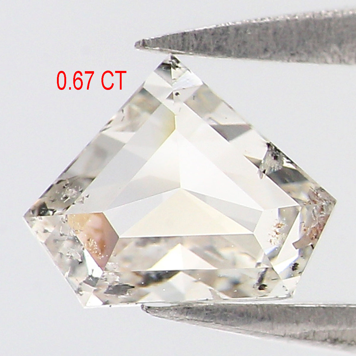 Natural Loose Shield Diamond White-G Color 0.67 CT 5.17 MM Shield Shape Rose Cut Diamond L2631