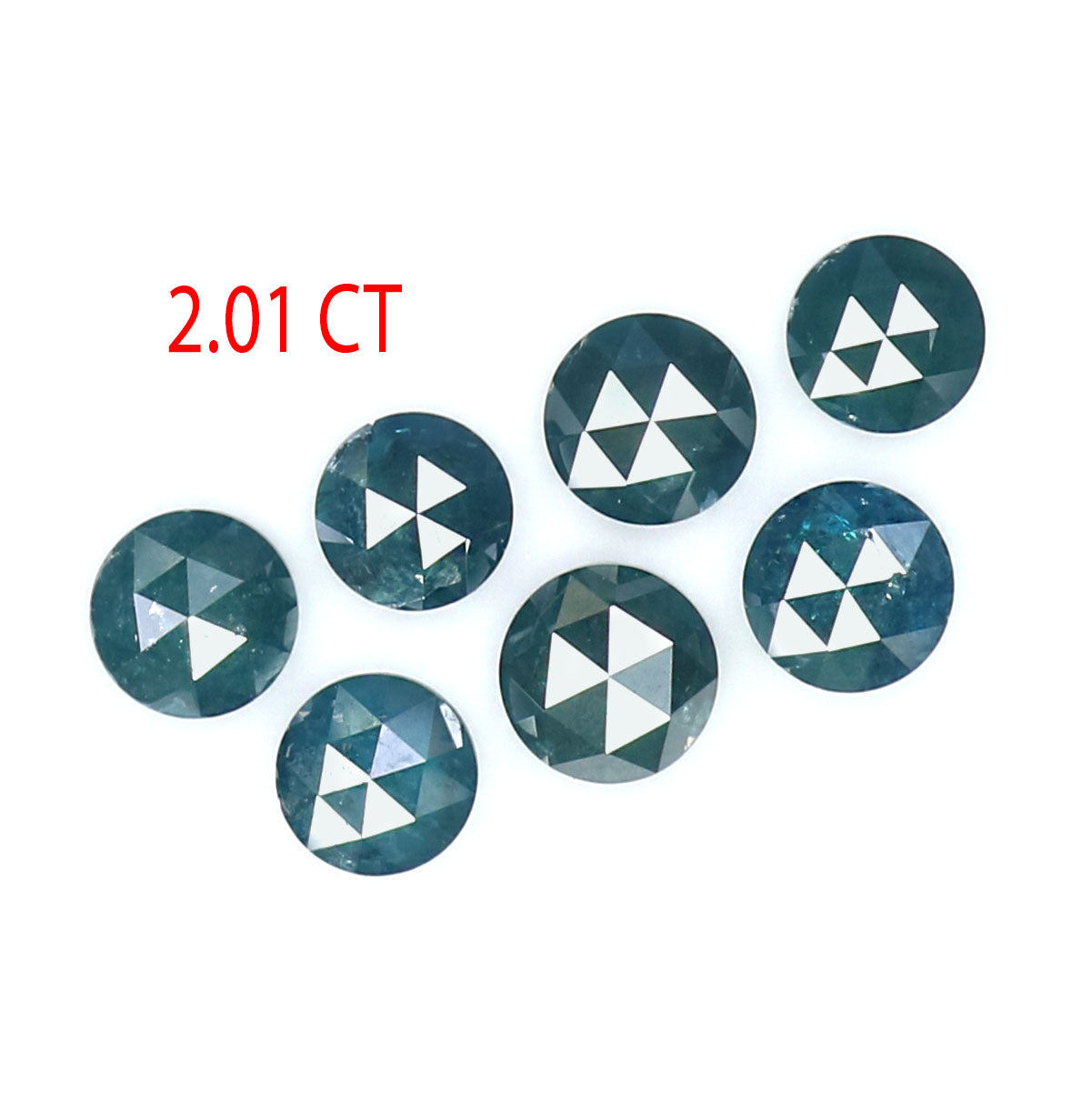 2.01 CT Natural Loose Round Rose Cut Diamond Blue Color Round Shape Diamond 3.90 MM Natural Blue Color Diamond Round Rose Cut Diamond LQ2422