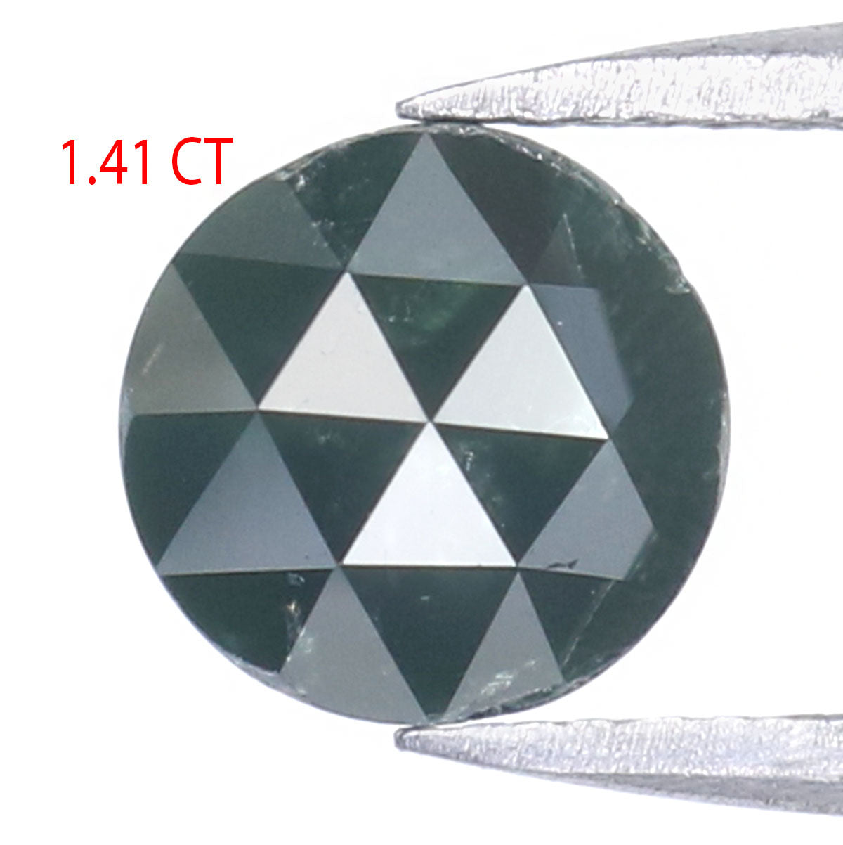 Natural Loose Rose Cut Green Color Diamond 1.41 CT 6.90 MM Round Rose Cut Shape Diamond KR890