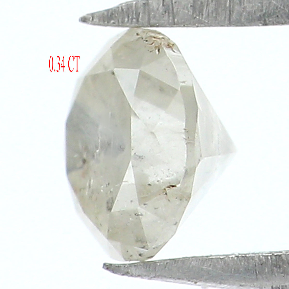 0.34 CT Natural Loose Round Shape Diamond Grey Milky Color Round Cut Diamond 4.30 MM Natural Grey Color Round Brilliant Cut Diamond KQ1338