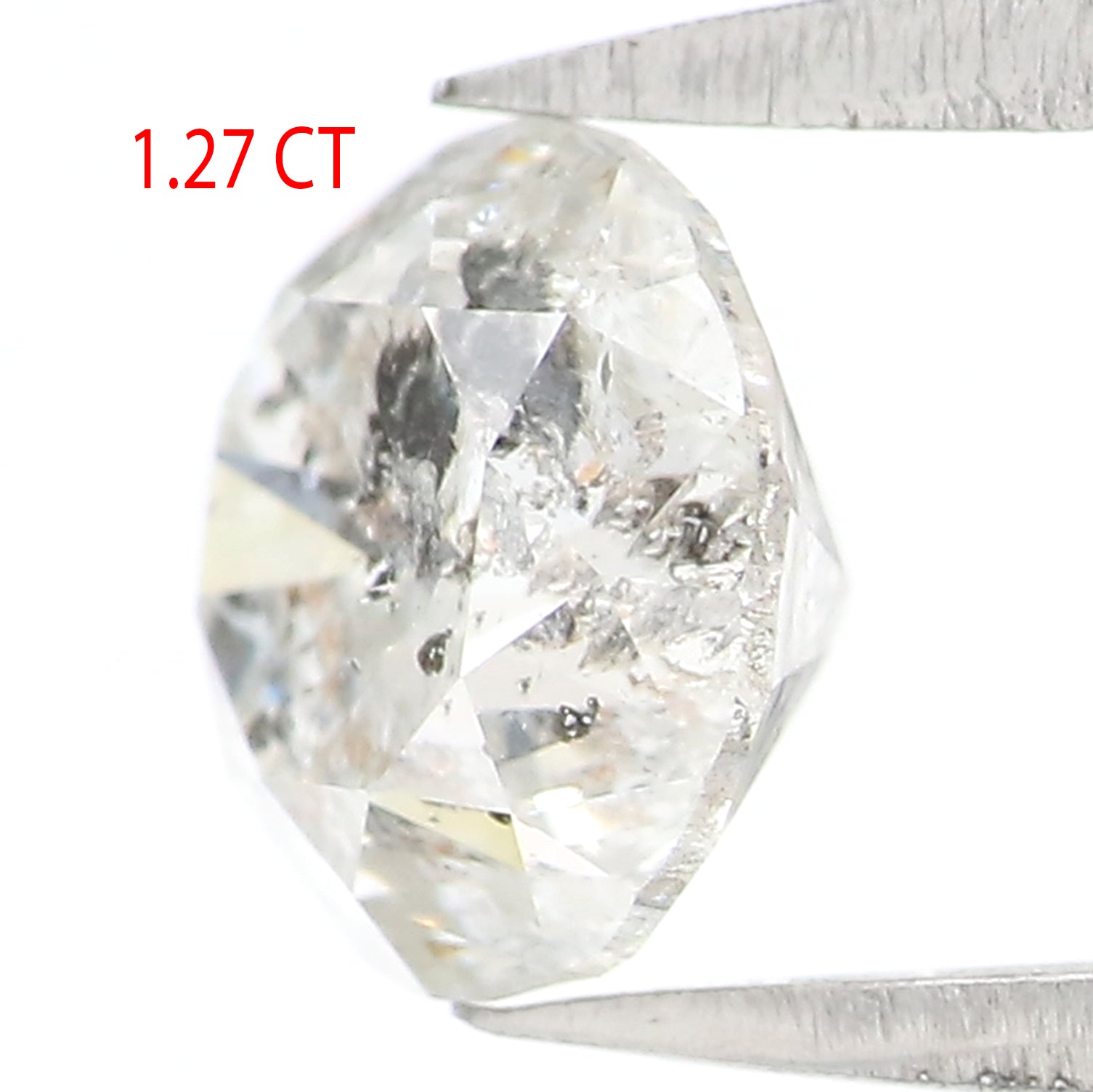 Natural Loose Round Brilliant Cut Diamond White - G Color 1.27 CT 6.45 MM Round Shape Rose Cut Diamond L2579