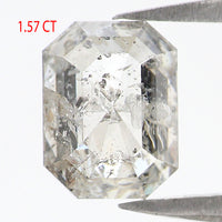 Natural Loose Emerald Diamond White - G Color 1.57 CT 7.28 MM Emerald Shape Rose Cut Diamond KDL2584