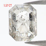 Natural Loose Emerald Diamond White - G Color 1.57 CT 7.28 MM Emerald Shape Rose Cut Diamond KDL2584