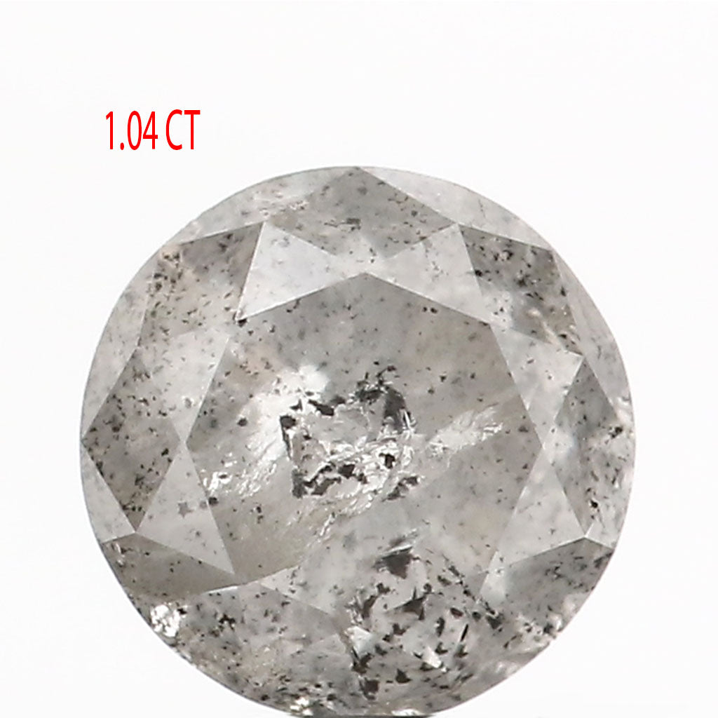 1.04 Ct Natural Loose Diamond, Grey Diamond, Round Diamond, Round Brilliant Cut Diamond, Sparkling Diamond, Rustic Diamond L9090