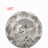 1.04 Ct Natural Loose Diamond, Grey Diamond, Round Diamond, Round Brilliant Cut Diamond, Sparkling Diamond, Rustic Diamond L9090