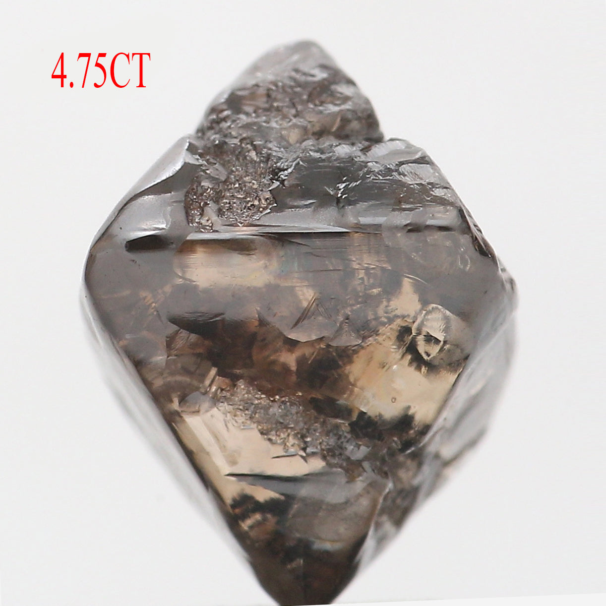 4.75 Ct Natural Loose Diamond Rough Brown Color I1 Clarity 9.20 MM KDL8837