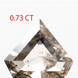 0.73 Ct Natural Loose Diamond, Salt And Pepper Diamond, Shield Cut Diamond, Grey Color Diamond, Rose Cut Real Rustic Diamond KDL9513