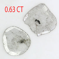 0.63 Ct Natural Loose Diamond, Slice Diamond, Gray Diamond, Real Diamond, Polki Diamond, Real Diamond, Irregular Diamond KR2249