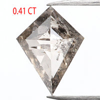 0.41 CT Natural Loose Diamond, Salt And Pepper Diamond, Kite Cut Diamond, Black Diamond, Grey Diamond, Geometric Rose Cut Diamond L223