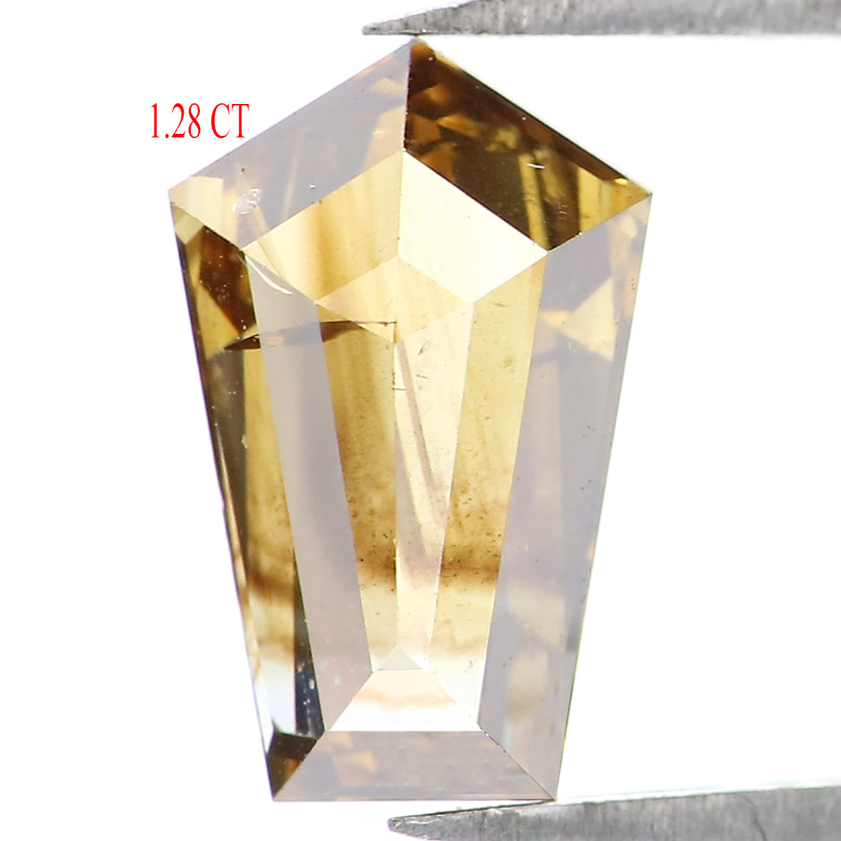 Natural Loose Shield Brown Color Diamond 1.28 CT 9.10 MM Shield Shape Rose Cut Diamond KDL1826