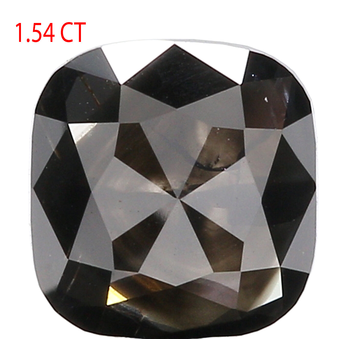 1.54 CT IGI Certified Natural Loose Cushion Modified Brilliant Cut Diamond Natural Black Color Diamond 7.15 MM Cushion Shape Diamond QL9398